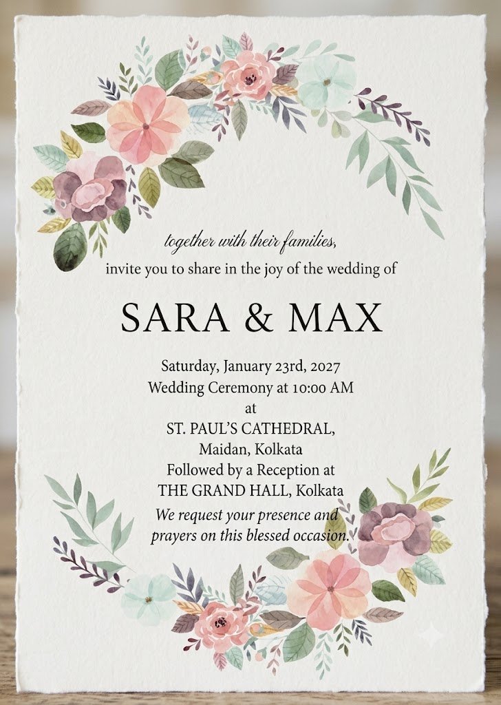 Floral Watercolour Wedding