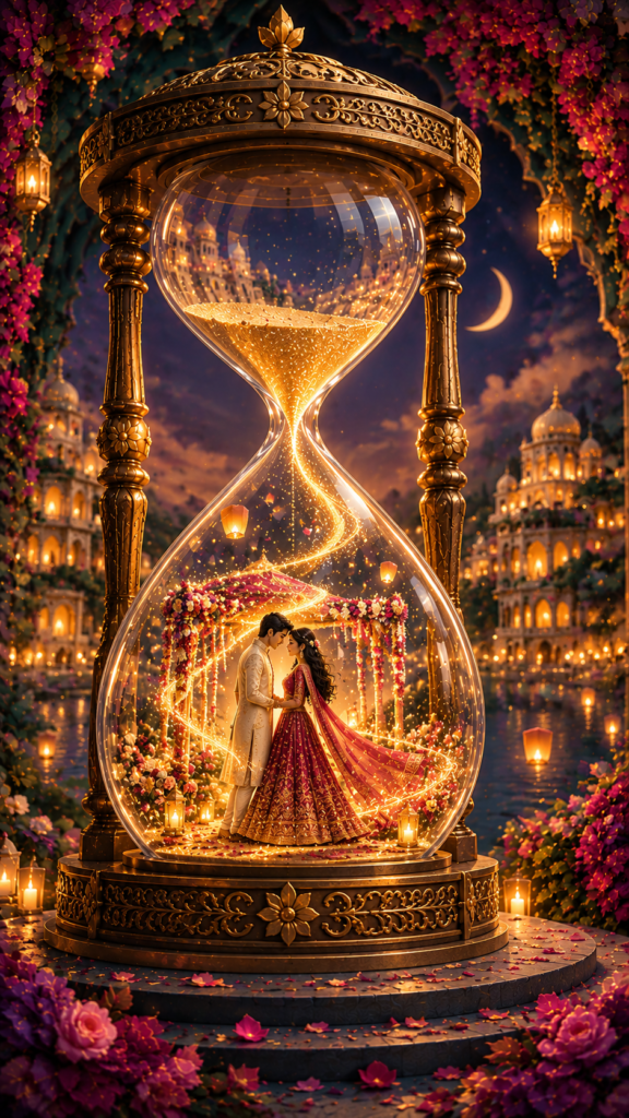 Romantic Hourglass Musical Website Invite